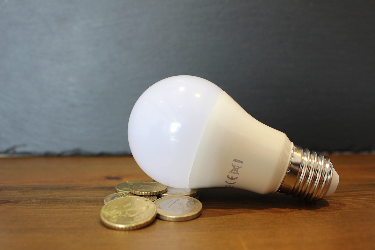 light bulb coins energy saving