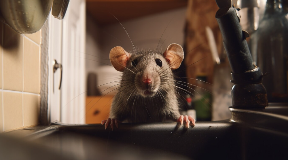 cute rat in the kitchen